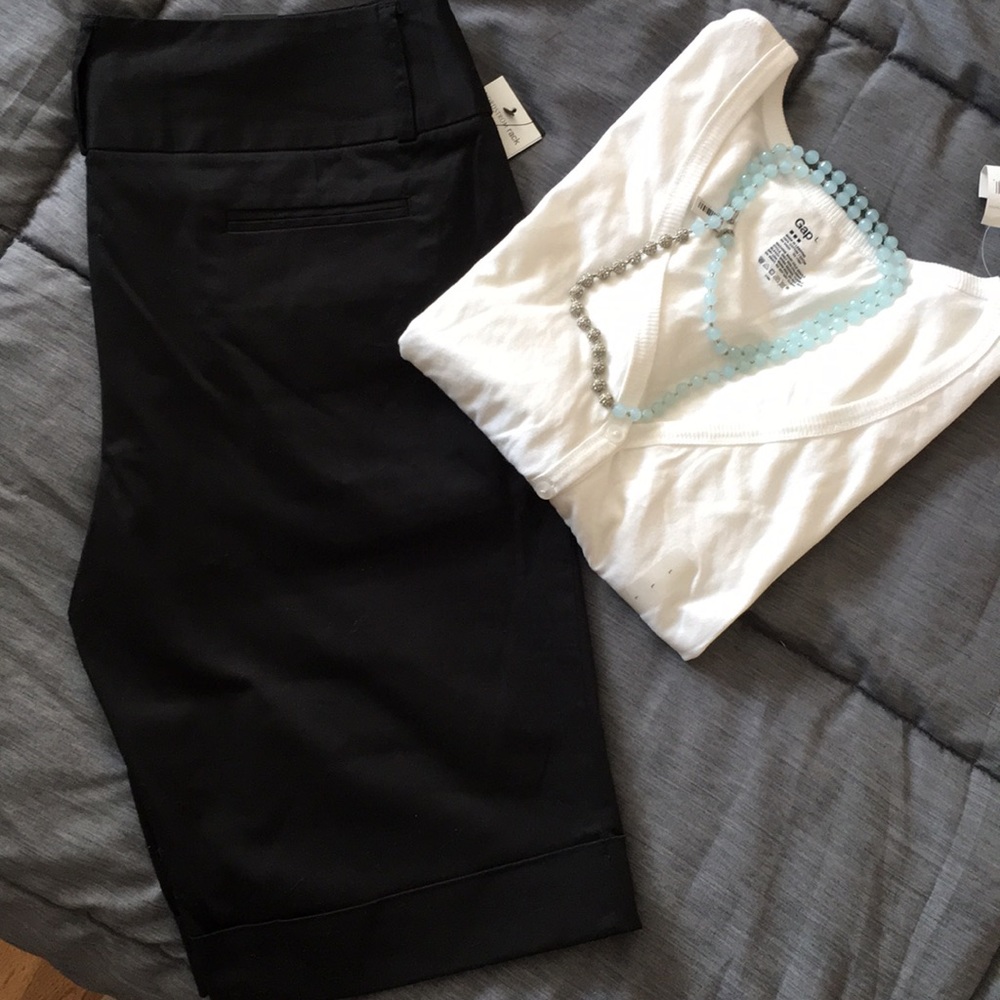 NWT Atelier Luxe Black Long Shorts. Sz 10